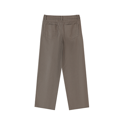 Serval pants in brown cotton, back view
